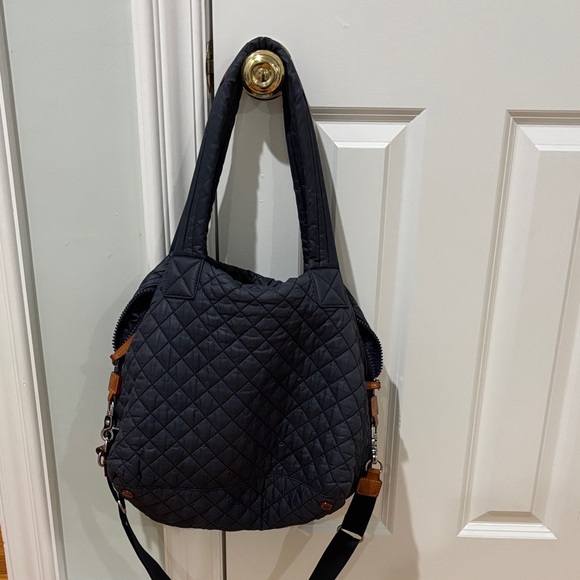 MZ Wallace Dark Quilted Shoulder Bag - Picture 1 of 4
